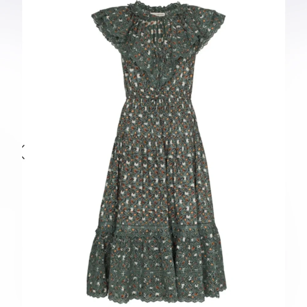 Ulla Johnson Floral Yvette Midi Dress Sz 6 - Picture 4 of 4